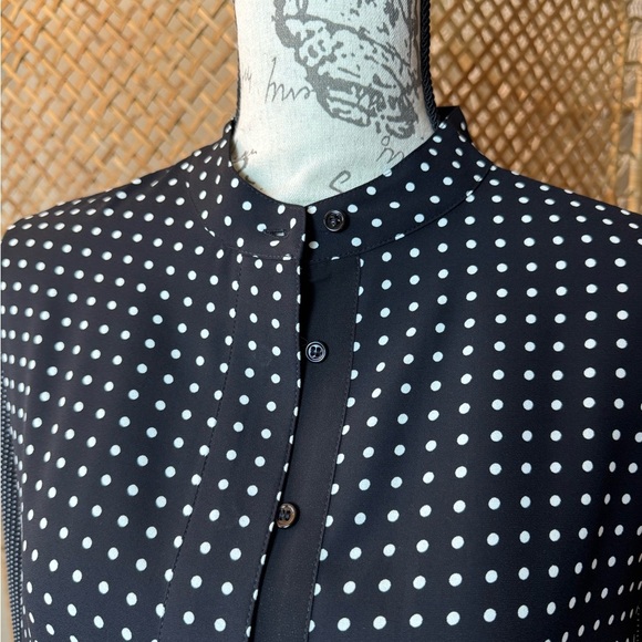 Anne Klein Polka Dot black and white Blouse - Picture 3 of 14